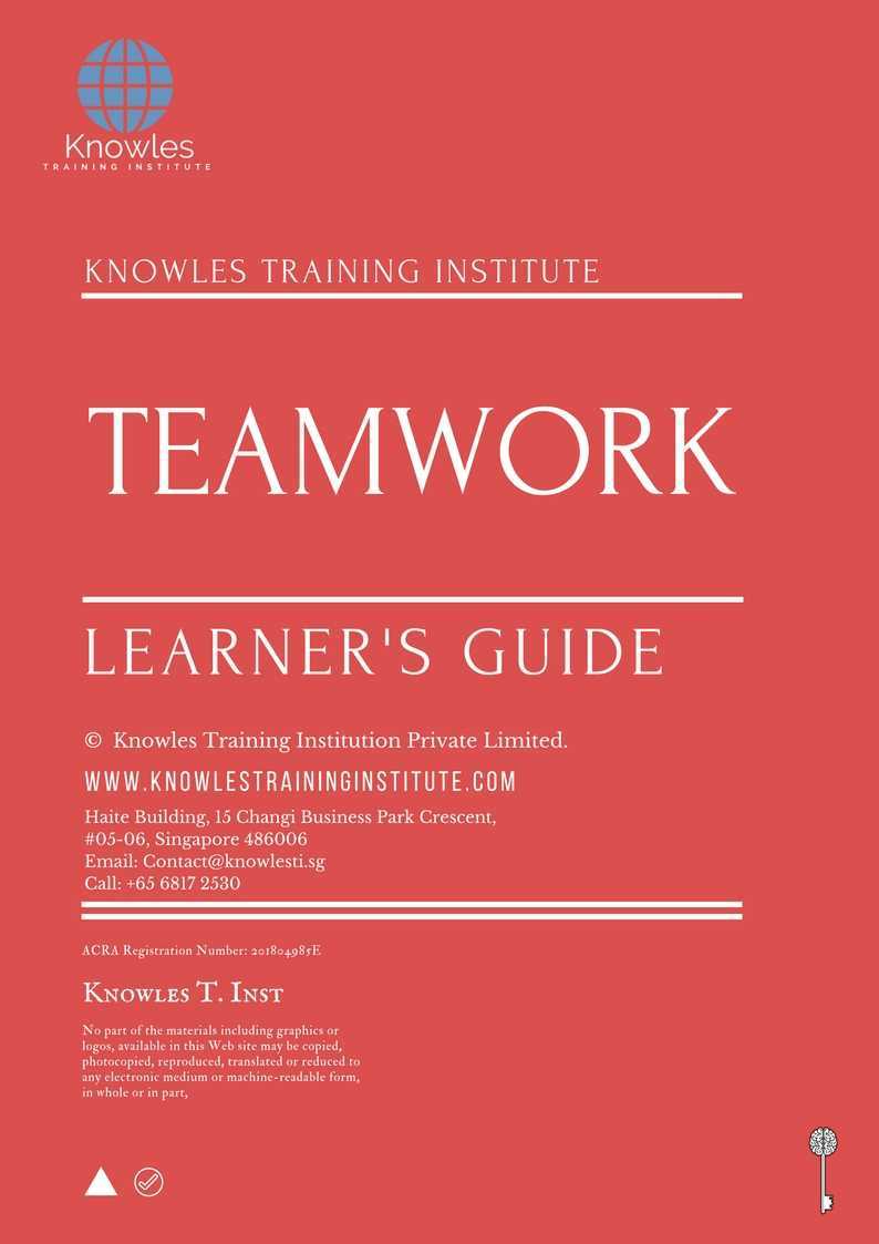 Teamwork Training Course in Japan Learner_s Guide
