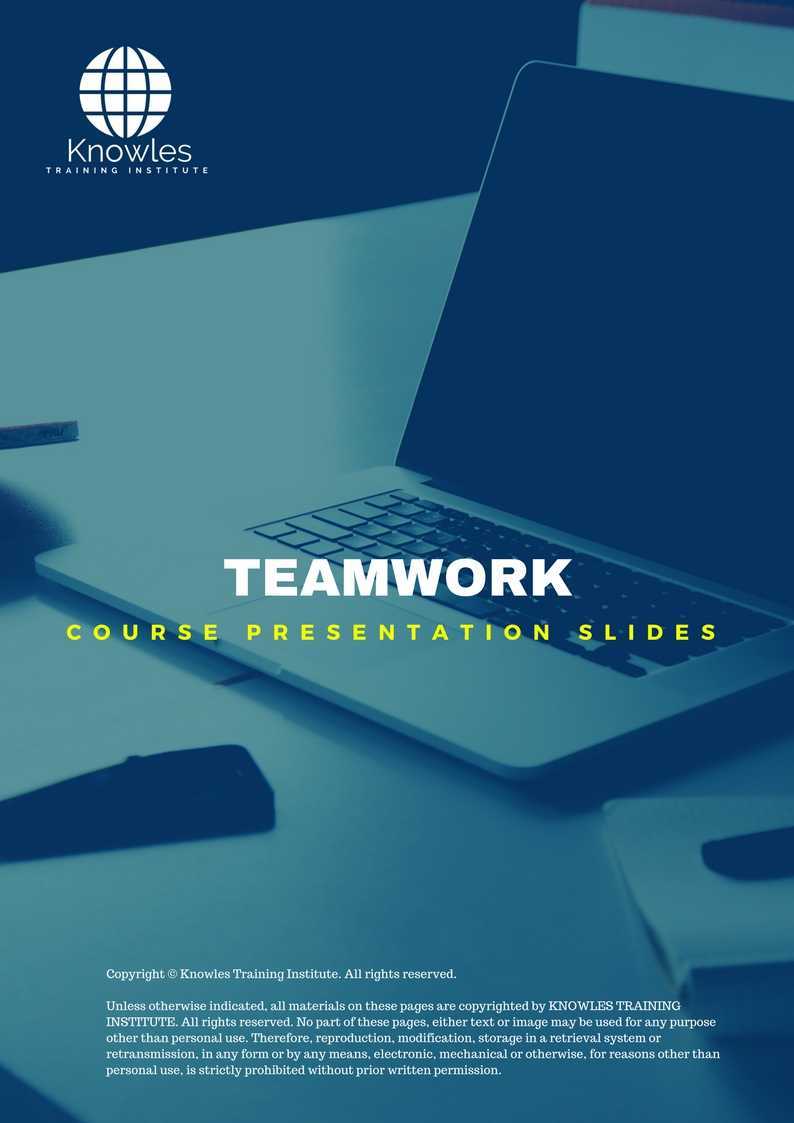Teamwork Training Course in Japan Presentation Slides