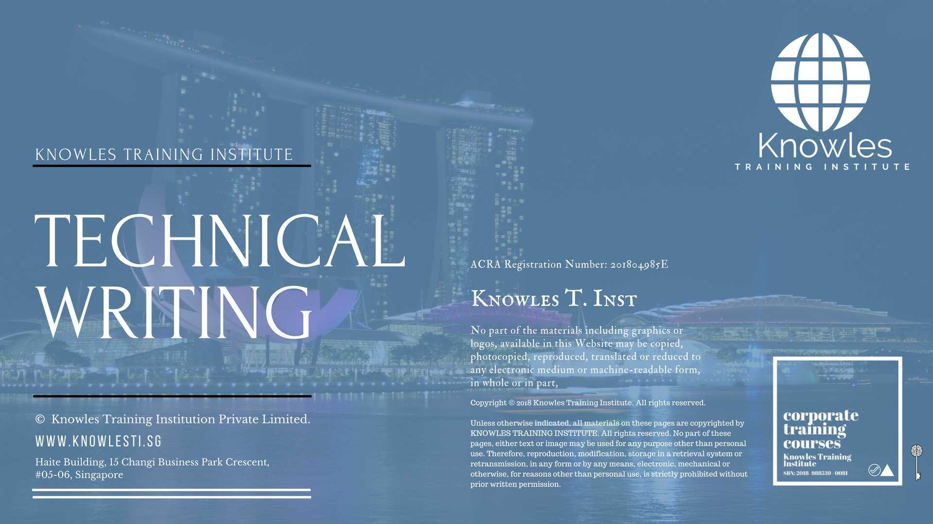 Technical Writing Training Course in Japan