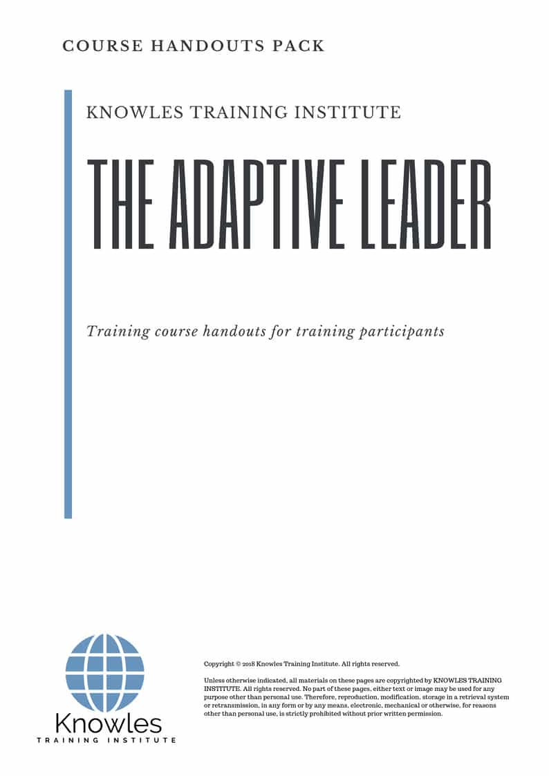 The Adaptive Leader Course in Japan Handouts