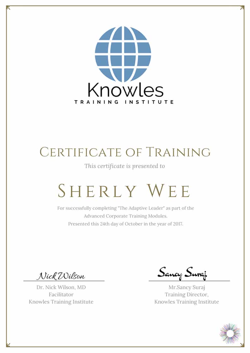 The Adaptive Leader Training course in Japan Certification