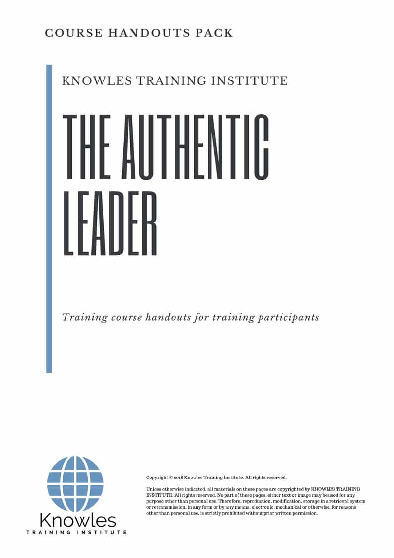 The Authentic Leader Course in Japan Handouts