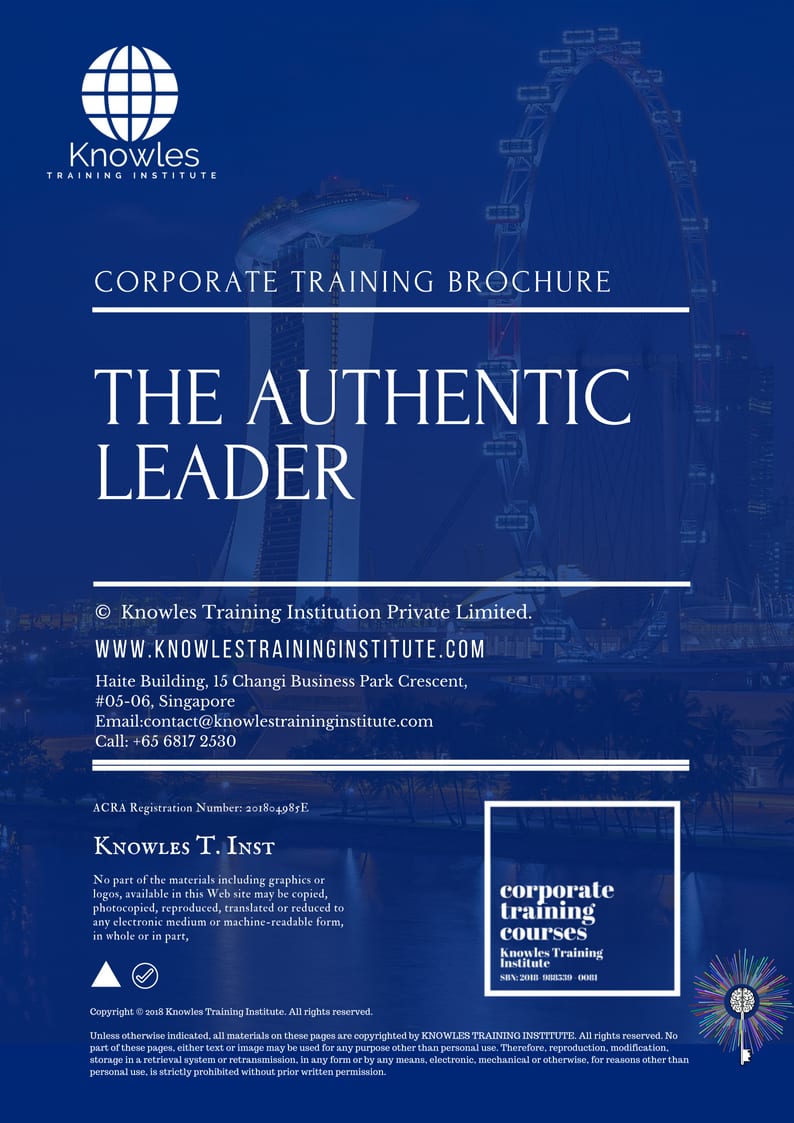 The Authentic Leader Training Course in Japan Brochure