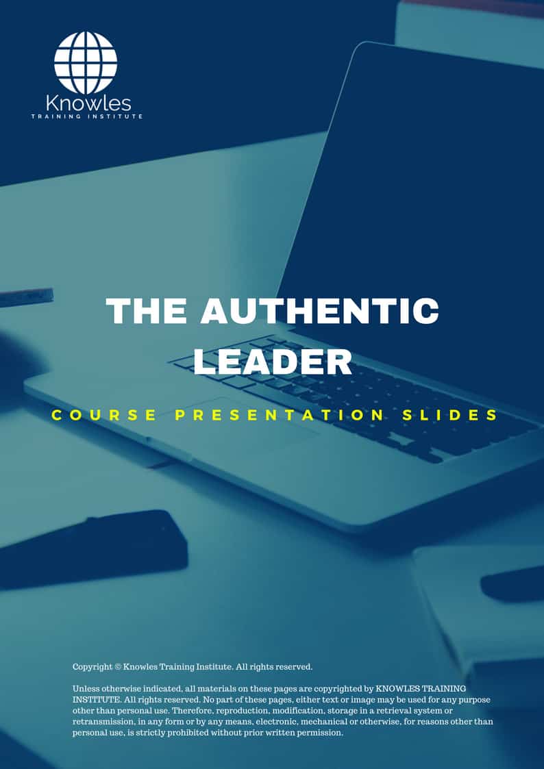 The Authentic Leader Training Course in Japan Presentation Slides