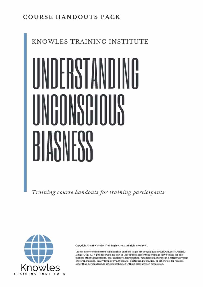 Understanding Unconscious Biasness Course in Japan Handouts