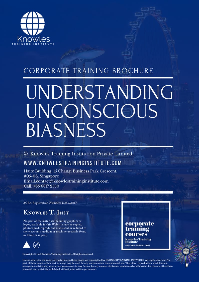 Understanding Unconscious Biasness Training Course in Japan Brochure