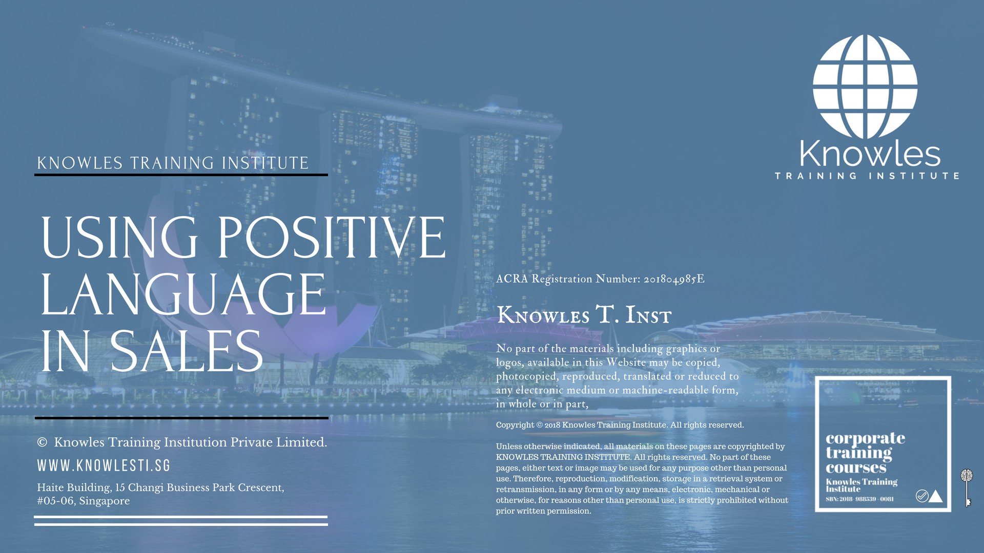 Using Positive Language In Sales Training Course in Japan