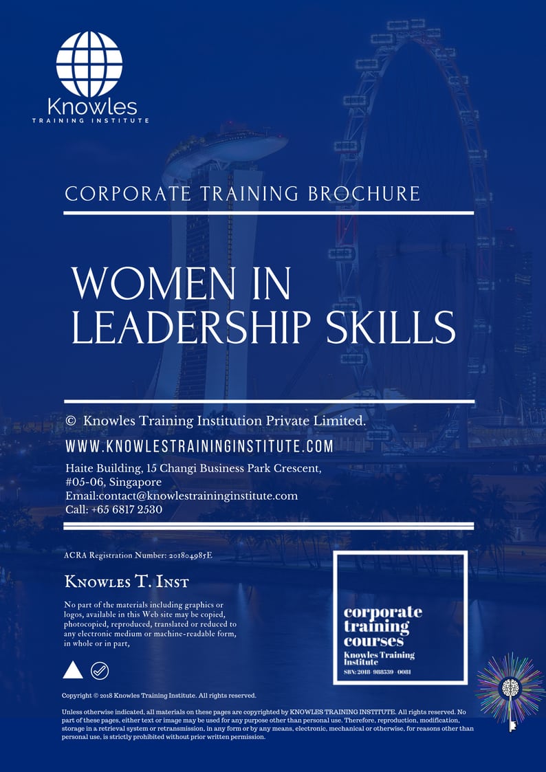 Women In Leadership Skills Training Course in Japan Brochure